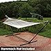 Sunnydaze Double Hammock Stand for Outside - 400-Pound Capacity Indoor/Outdoor Hammock Frame - Black Powder-Coated Finish - 15-Foot