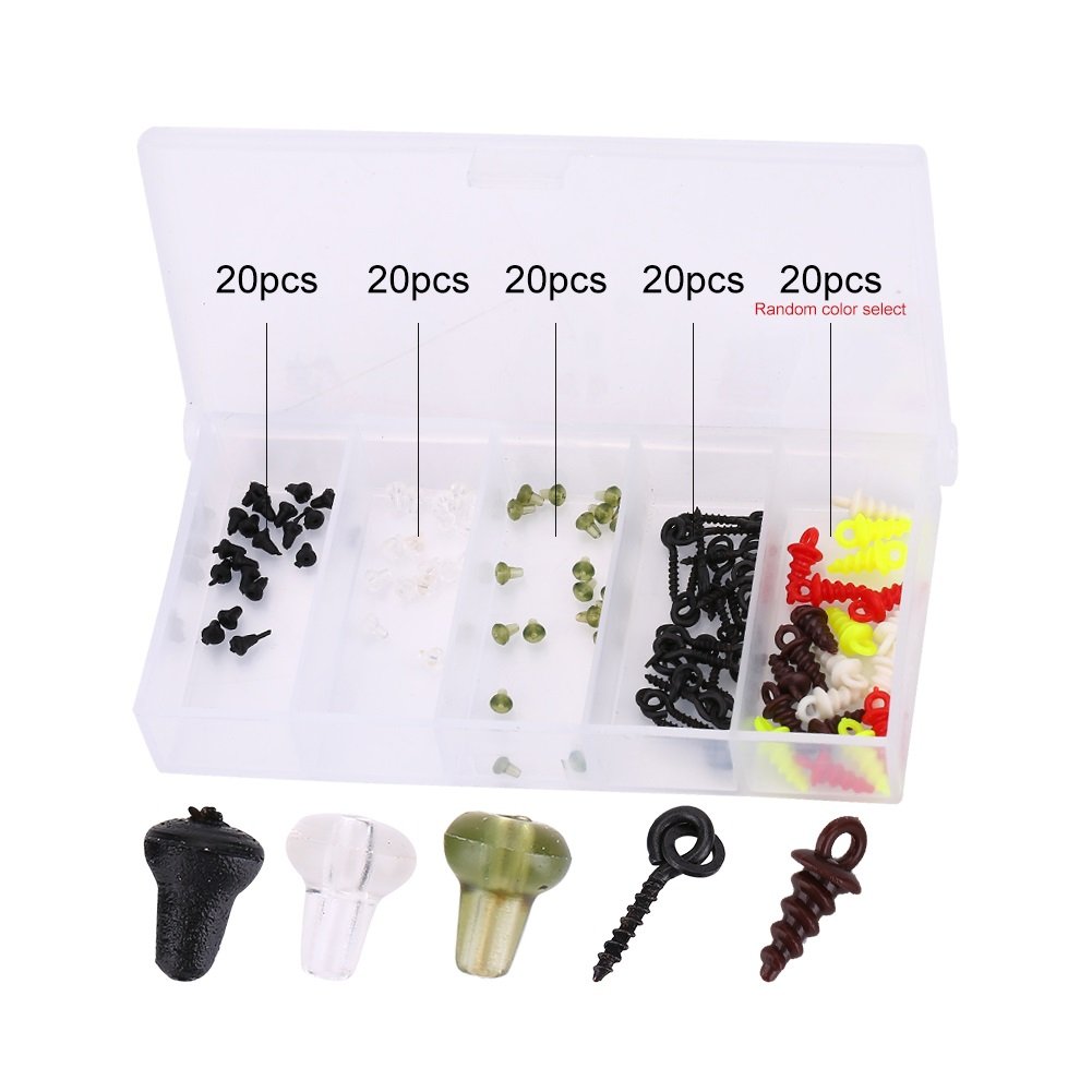 VGEBY Fishing Anglen Stopper Plastic Bead Hook Pegs 100 Pieces Fishing Supplies
