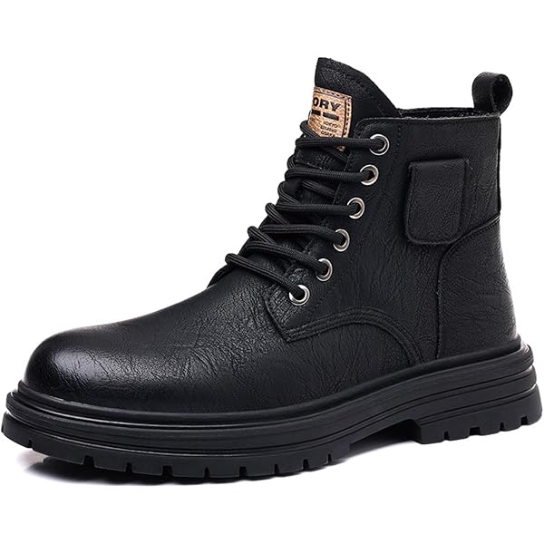 Nevada combat boots leather lace up winter fall moto biker black silver classy nevada | Shoes | Nevada Combat Boots Leather Lace Up Winter  main image 4