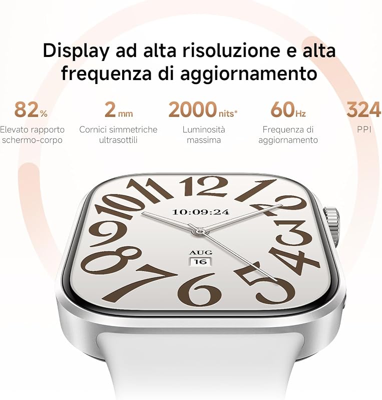 Redmi Watch 6, Smartwatch Uomo Donna, Batteria 24 Giorno, Nero