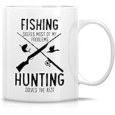 Retreez Funny Fishing Hunting Mug Gift Hunter Fisherman 11 Oz Ceramic Coffee Mugs - Thank You Thank-you Sarcasm Motivational Inspirational birthday gifts for him her friend coworker dad father son