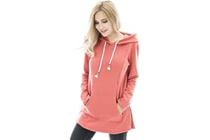 Bearsland Women's Maternity Sweater Clothes Nursing Sweatshirt Breastfeeding Hoodie with Pockets