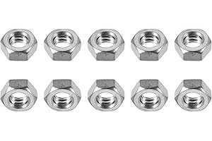 DTGN 3/16-24(UNC) Hex Nuts - 20Pack - Good for Home Garage Repair - 304 Stainless Steel Hexagonal Nuts - Silver Tone