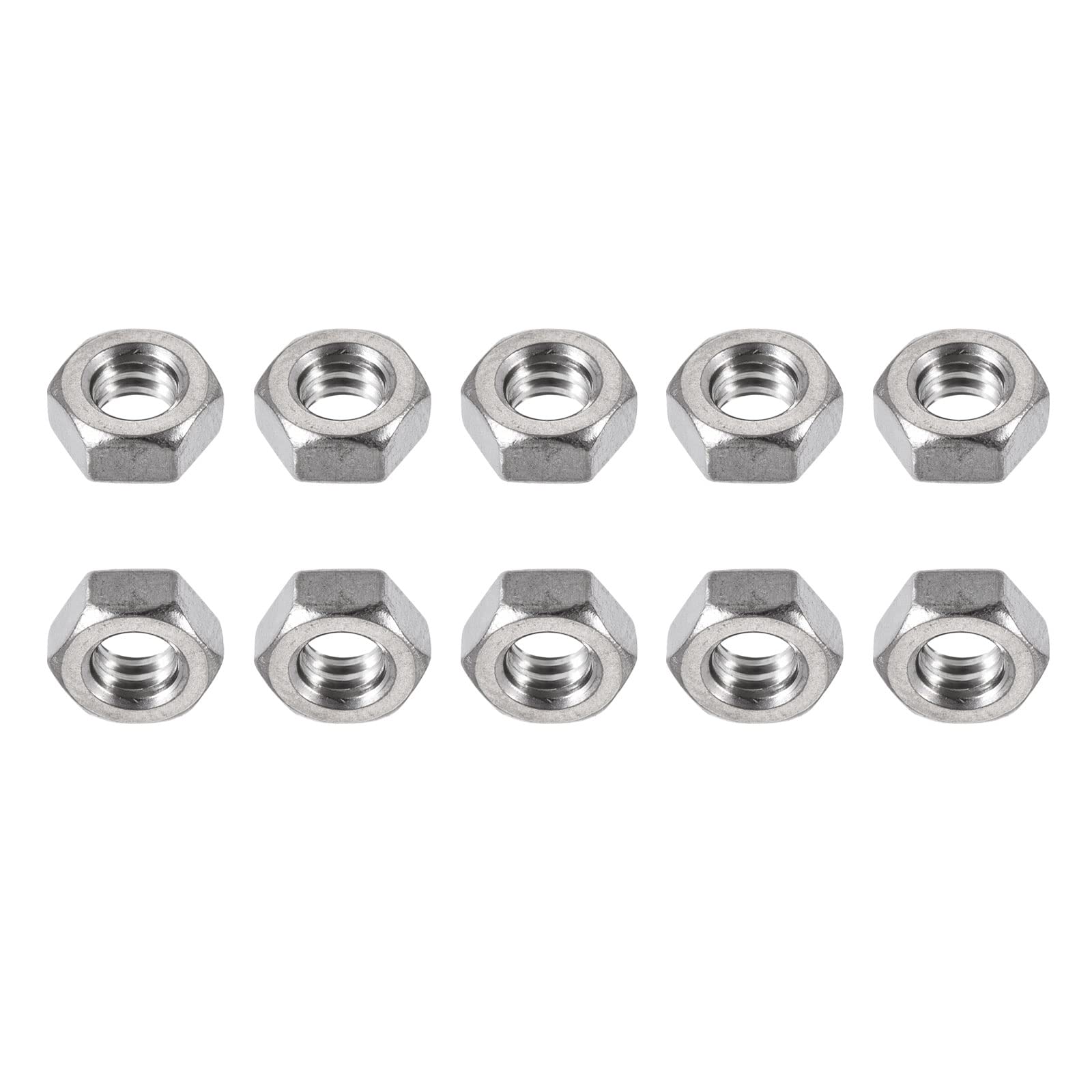 DTGN 3/16-24(UNC) Hex Nuts - 20Pack - Good for Home Garage Repair - 304 Stainless Steel Hexagonal Nuts - Silver Tone