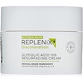 Replenix Glycolic Acid 10% Resurfacing Cream, Hydrating & Lightweight Medical-Grade Exfoliating Face Moisturizer for Skin Discoloration (1.7 oz)