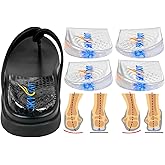 Skyfoot 2 Pairs Heel Wedges for Over Supination & Over Pronation, Re-Usable Adhesive Medial & Lateral Corrective Heel Inserts for Foot Alignment, Bow Legs (Clear, Large: Women 8-11 | Men 7.5-12.5)