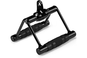 Yes4All Double D Row Handle Cable Attachment for Gym, Cable Machine Accessories for Home Gym, LAT Pull Down Bar, V Handle Cab