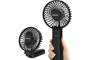 EasyAcc Handheld Fan, Built-in 5000mAh Rechargeable, 20 Hour Powerful Protable Fan with Unique One Touch Power Off 4 Speeds S