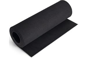 Black Foam Sheets Roll, Premium Large EVA Foam Sheet 13.9" x 59",5mm Thick, Density 86kg/m3 for Halloween Cosplay Costume, Crafts, DIY Projects by MEARCOOH