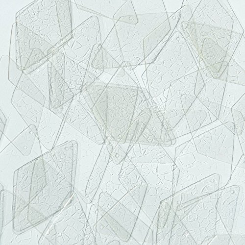 Crystal Crackle Mosaic Sequin Long Diamond 1.75 inch Metallic Couture Loose Paillettes. Made in USA.