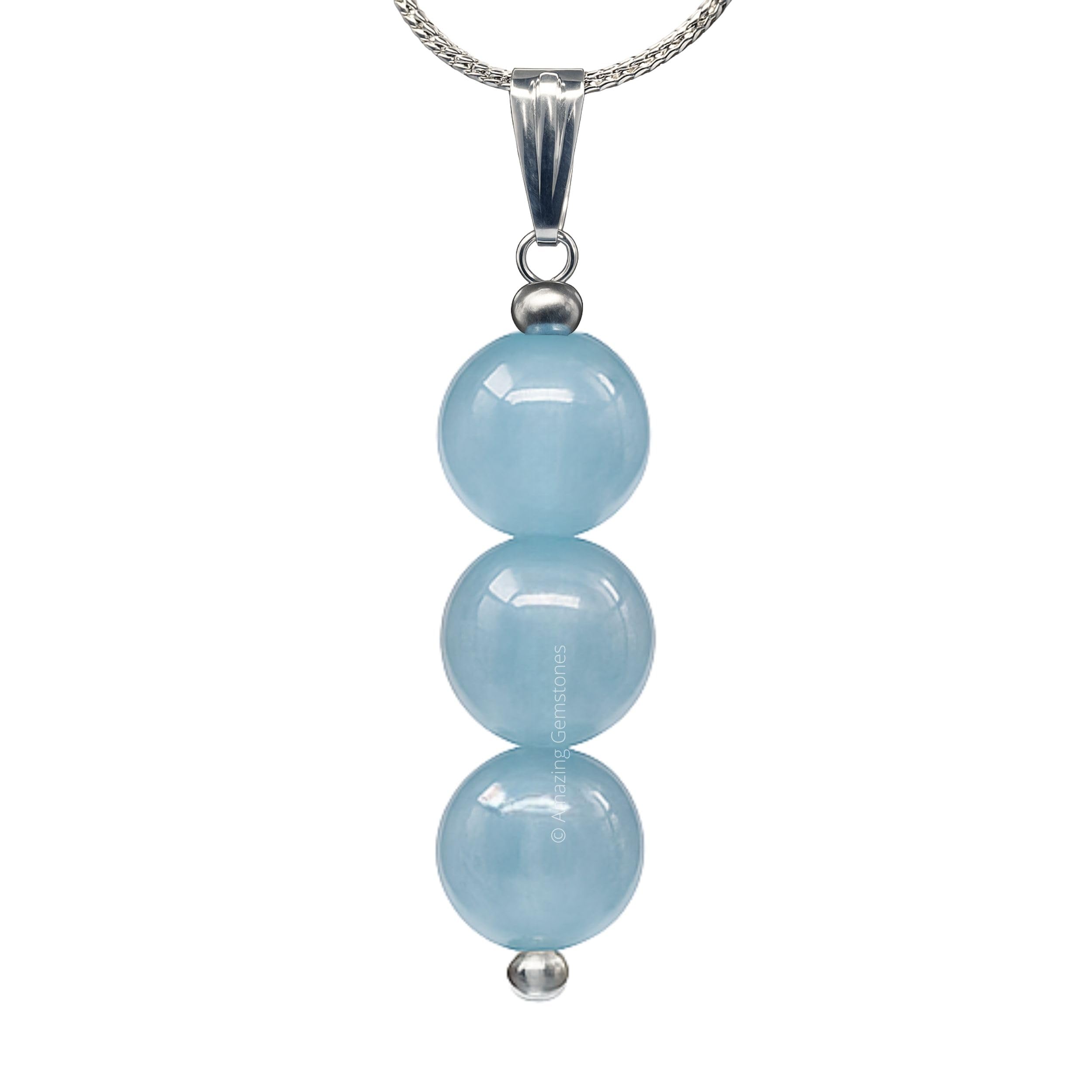 Photo 1 of **Pic for reference it's Gold** Amazing Gemstone Aquamarine Necklace for Women, Handmade Healing Crystal Necklace with Aquamarine Bead - Blue Necklace Pendant Jewelry for Women - Gold Dainty Birthday Gifts for Women