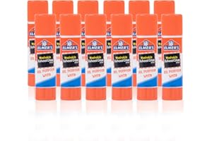 The Mega Deals Elmers Glue Sticks, 0.21 Ounce - Glue Sticks Bulk 12 Count, White Glue Stick