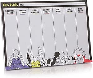 Genuine Disney Villains Bad Girls A4 Desk Pad Planner To Do List Day Week Notes