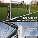 QUICKPLAY PRO Match-Fold Soccer Goal 3 x 2M / 10 x 6.5' with Carry Bag [Single Goal] Professional Quality Fast Set-Up Soccer Goal, Folds Flat for Shared Spaces