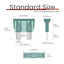 (25Pcs) 1 Amp Standard Car Fuses, 1A Automotive