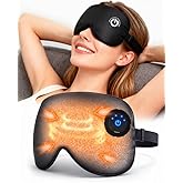 Heated Eye Mask FSA- HSA Eligible Cordless Pure Mulberry Silk Eye Mask for Dry Eyes Relief with 3 Adjustable Heat Settings,1500mAh Rechargeable & Washable Eye Cover for Travel Sleep Therapy