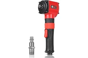 XIIW 1/2'' Angle Impact Wrench, Max Torque 910 ft-lbs, Compact Lightweight 3.63 lb Design, Heavy Duty 7500RPM 1/2 Mini Air Impact Gun Driver, Twin Hammer Pneumatic Tool