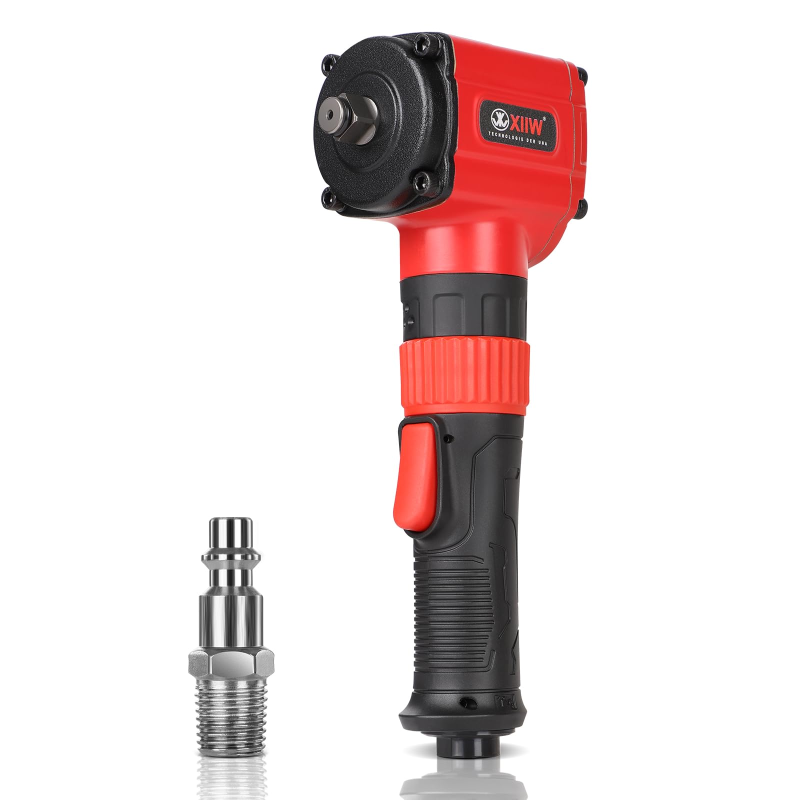 Photo 1 of XIIW 1/2'' Angle Impact Wrench, Max Torque 910 ft-lbs, Compact Lightweight 3.63 lb Design, Heavy Duty 7500RPM 1/2 Mini Air Impact Gun Driver, Twin Hammer Pneumatic Tool