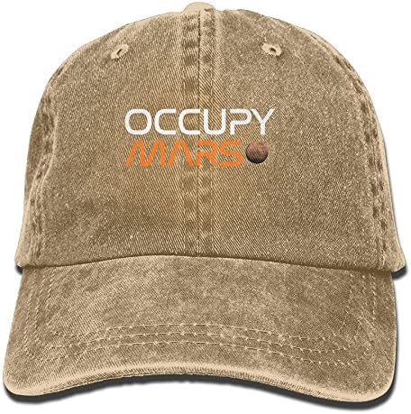 Occupy Mars Plain Adjustable Cowboy Cap Denim Hat for Women and Men