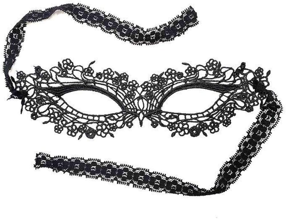 JBINNG Women's Lace Mask, Black - Perfect for Masquerade Mardi Gras, Wedding, Prom, Fashion Shows and Costume Party