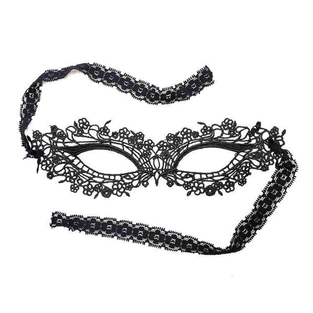 JBINNG Women's Lace Mask, Black - Perfect for Masquerade, Mardi Gras, Wedding, Prom, Fashion Shows and Costume Party