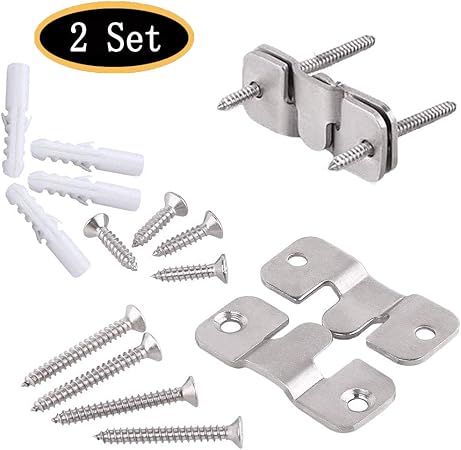 Colgadores para cuadros BIGTEDDY Kit de herrajes Kit de montaje para