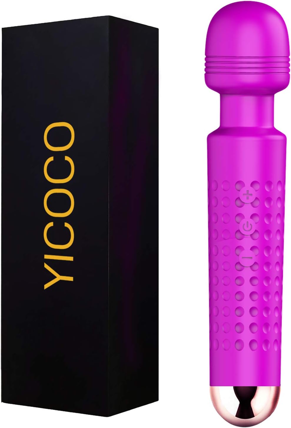 Wireless Electric Wand Massager, YICOCO Powerful Electric Massager Wand Cordless Rechargeable Massage Tools for Back Neck Shoulder Stress Relief (Lavender) - Waterproof