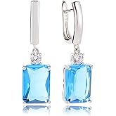 Teardrop Hoop Earrings for Women Hypoallergenic 14KGold-Plated Bride/Bridesmaid Dangle Earring Crystal Jewelry for Women Gift