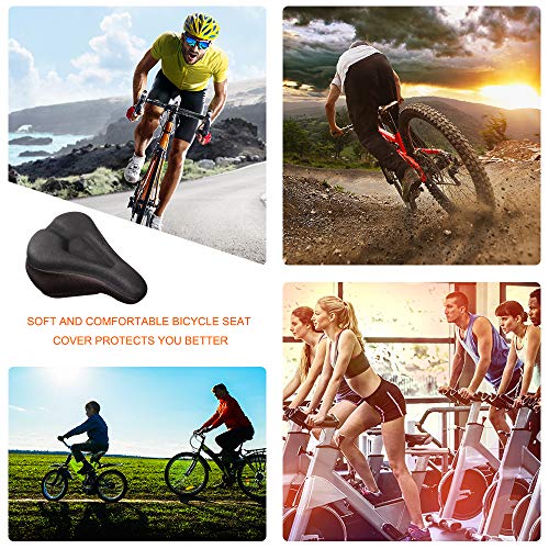 Bike Seat Cushion Cover, Narrow Exercise Bicycle Seat Cover Padded