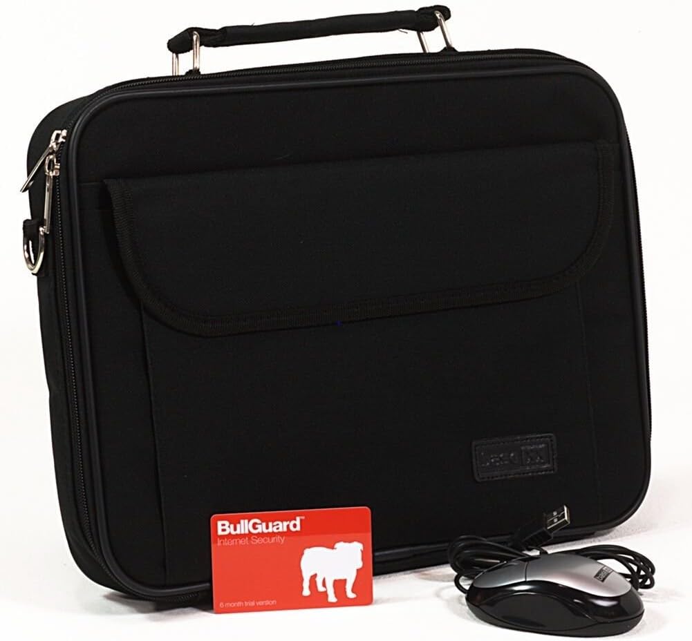 Dicota Notebook Carry Case Laptop Bag 12.1" Bullguard Internet Security + USB Mouse Bundle