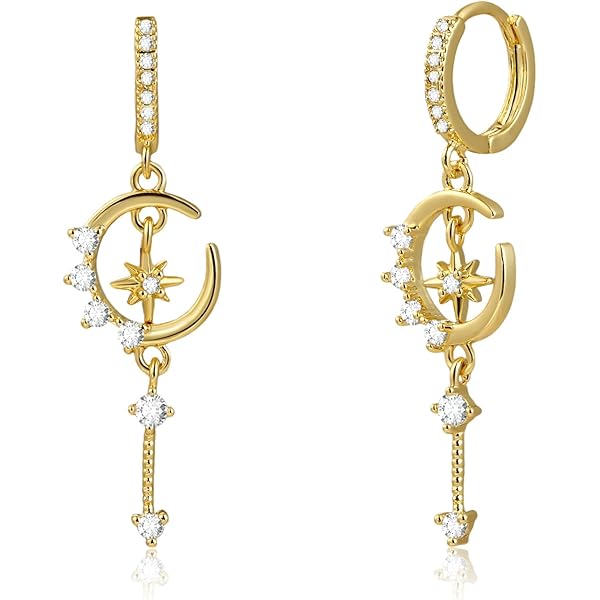 STARJEWELEYK10ピアスMOON&SUNPIERCEDEARRINGS STARJEWELEYK10ピアスMOON&SUNPIERCEDEARRINGS Sun Moon