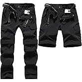 DAFENGEA Kids Hiking Cargo Pants Casual Outdoor Quick Dry Hiking Mountaineering Convertible Trousers
