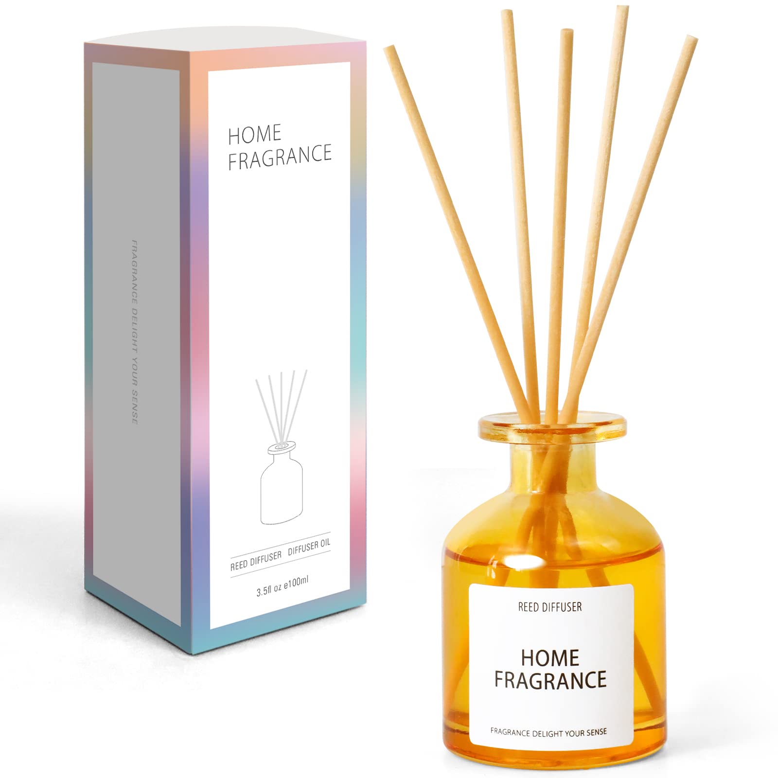 Lemon Soda Reed Diffusers for Home - Long Lasting Fragrance Gift Set for Women, Men, Yoga, Bath - 100ml