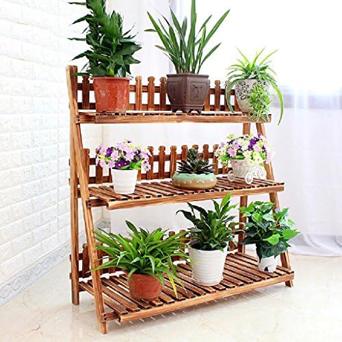 Solid Wood Flower Rack, Balcony Multi-storey Flowerpot Display Shelf, Multi Functional Indoor Plant Stands 4 Tier ( Size : 100cm )