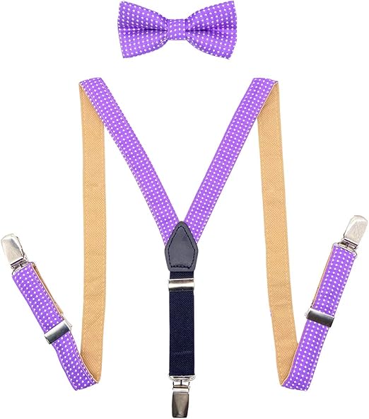 Amazon Co Jp Jtcmojs サスペンダー ボウタイ 子供 2点セット 男の子 女の子 白 蝶結び 6色選択 卒園式 卒業式 キッズ 結婚 式 発表会 フォーマル 冠婚葬祭 入学式 パープル 服 ファッション小物