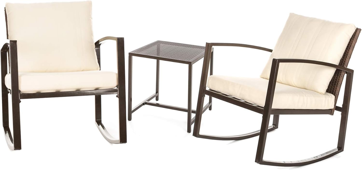 W Unlimited Rocker 3 PCs Furniture Set, Brown: Furniture & Decor