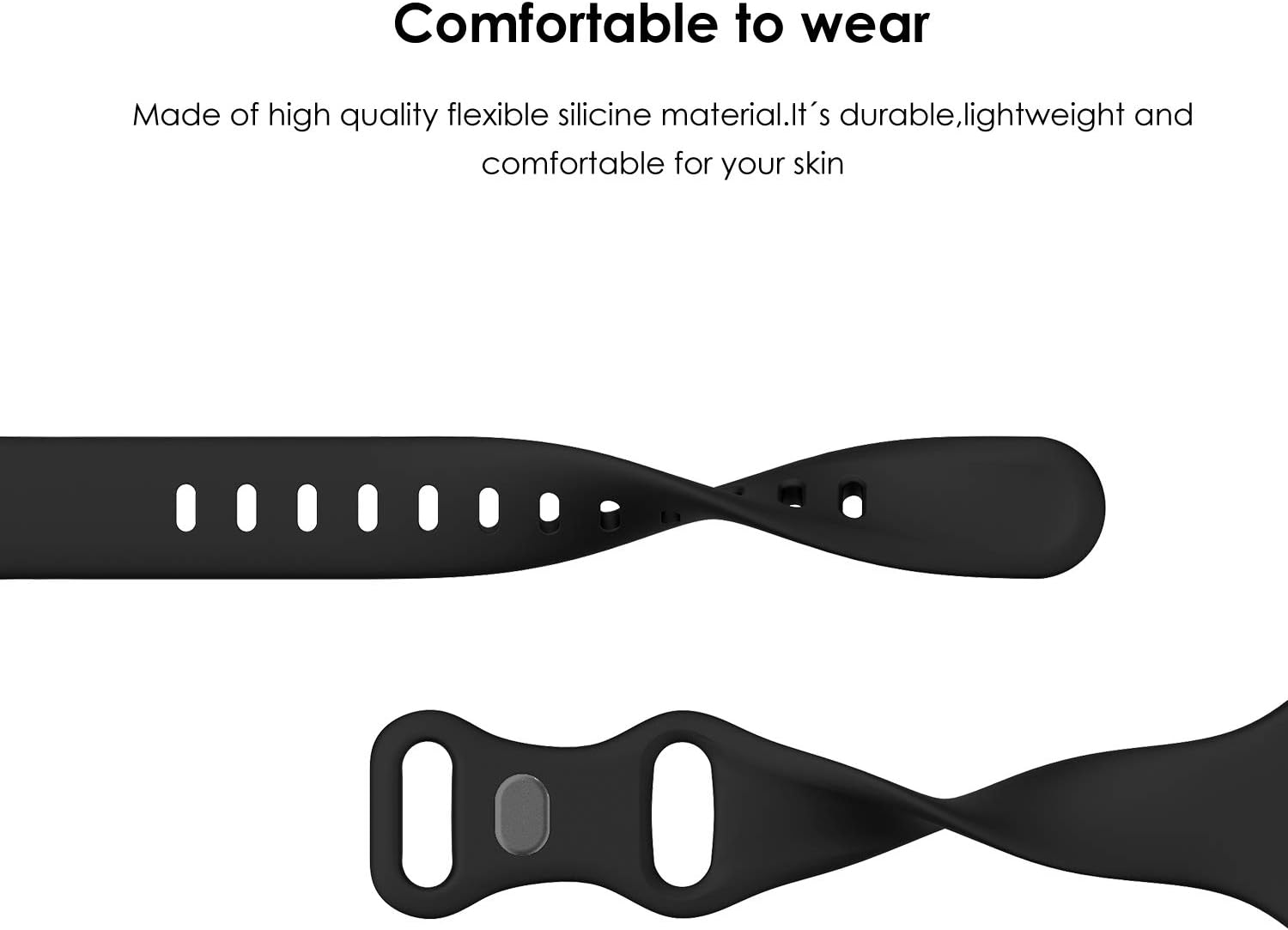 PARMPH 3 Packs Silicone Strap Compatible with Apple Watch 38mm 40mm 41mm 42mm(Series 10) - Image 4