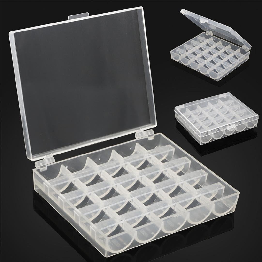 Bobinas caja, hunpta 25 bobinas bobina caja de almacenamiento caso: Amazon.es: Belleza