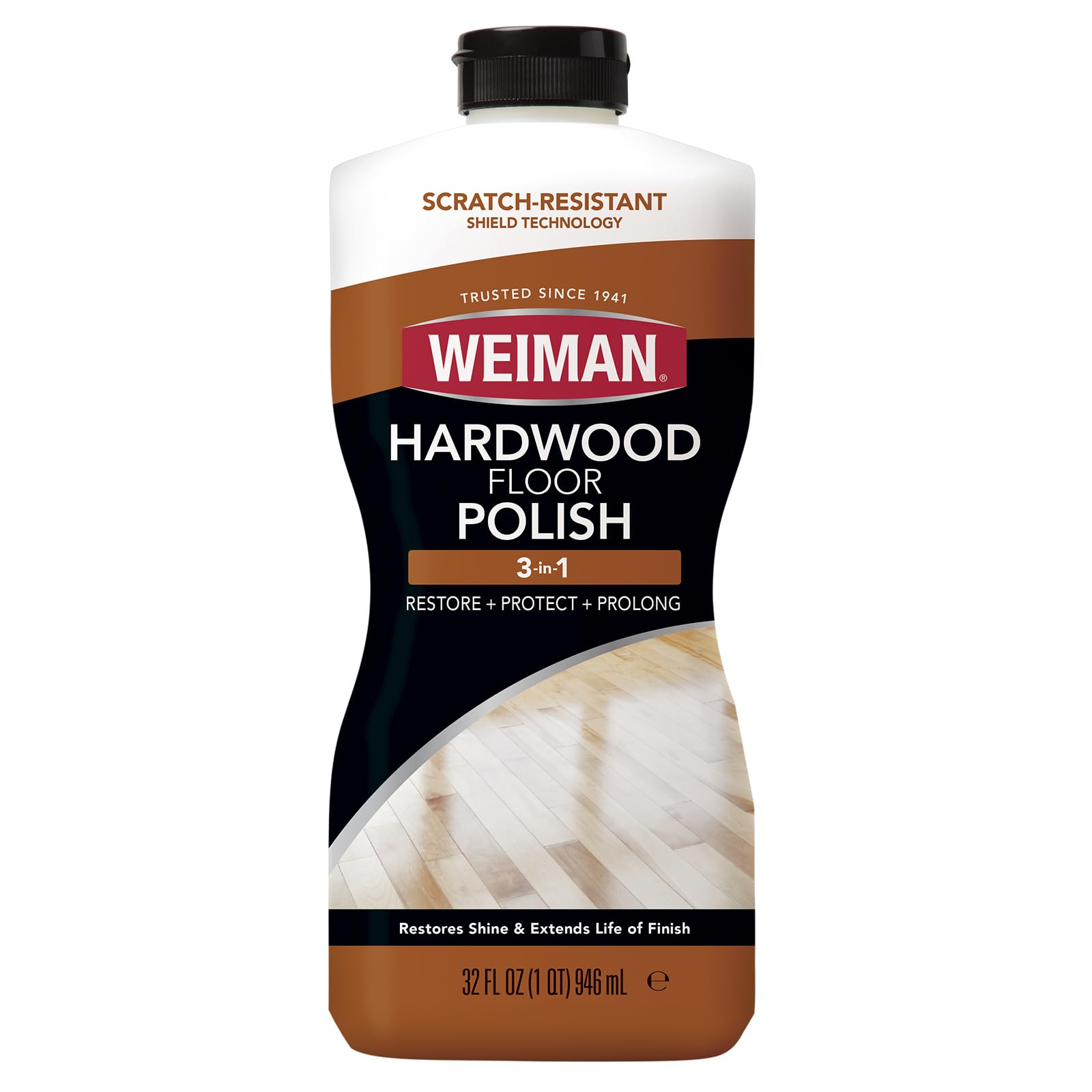 Weiman 123 Polishing Polishing & Restoring heavily stressed hardwood floors, natural shine, removes scratches, leaves a protective layer, 946 ml volume