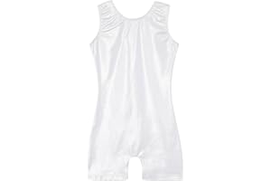 EQSJIU Gymnastics Leotards with Shorts for Girls Unicorn Rainbow Balloon Flower Sparkly Gradient Colors Biketard 1-10 Years