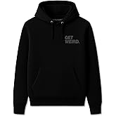Get Weird unisex-adult Block Crop Hoodie-pigment Black
