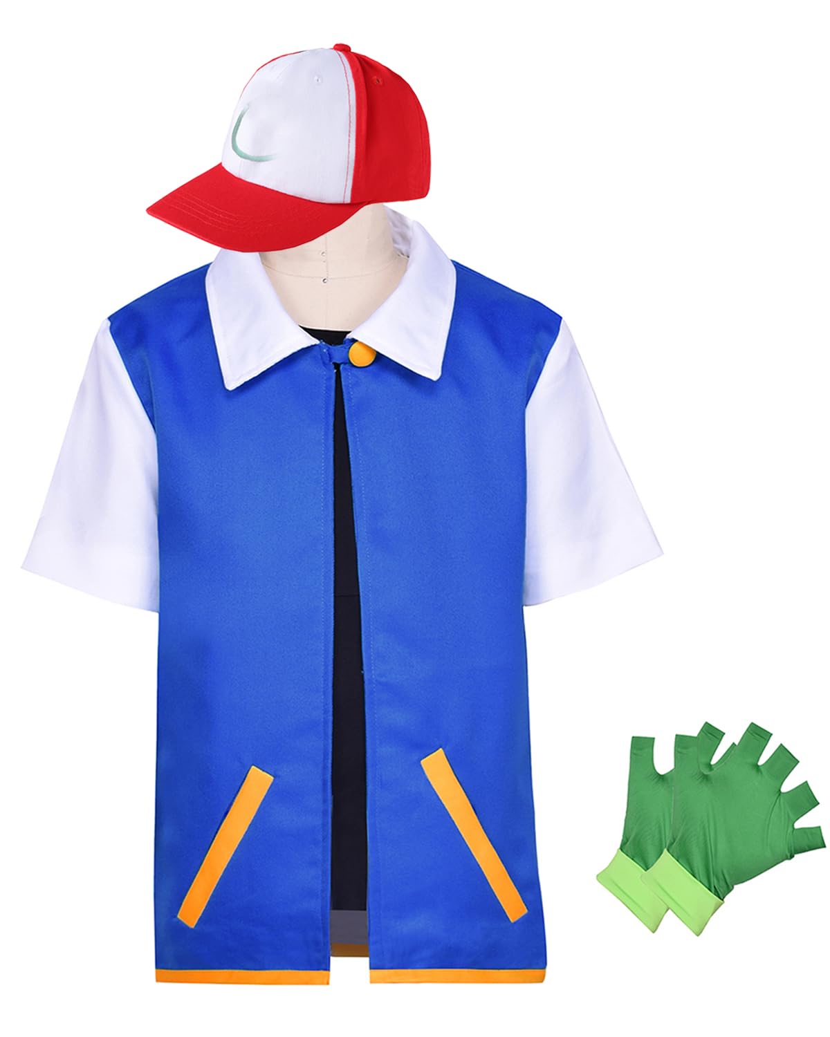 Photo 1 of KASOYA Adult Kids Costume Hoodie Cosplay Jacket Shirt Gloves Hat Sets for Trainer (XX-Large, Blue)