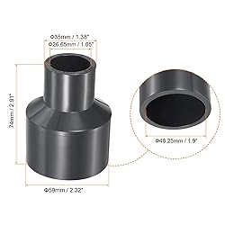 PATIKIL UPVC Reducer Pipe Fitting 1-1/2" x