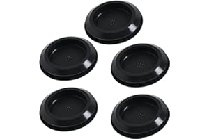 EASYEAH 5PCS Rubber Plugs for Round Holes - 1-1/2"(38mm) Black Snap in Locking Hole Plugs, Rubber Hole Plugs for Automotive, Industrial & Furniture Waterproof Sealing Round Silicone Stopper