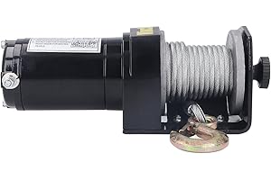 24V Electric Winch 2000LBS Heavy Duty Towing Winch for Trucks, ATVs, UTVs, Boats - Waterproof, Remote Control, for Offroad Re