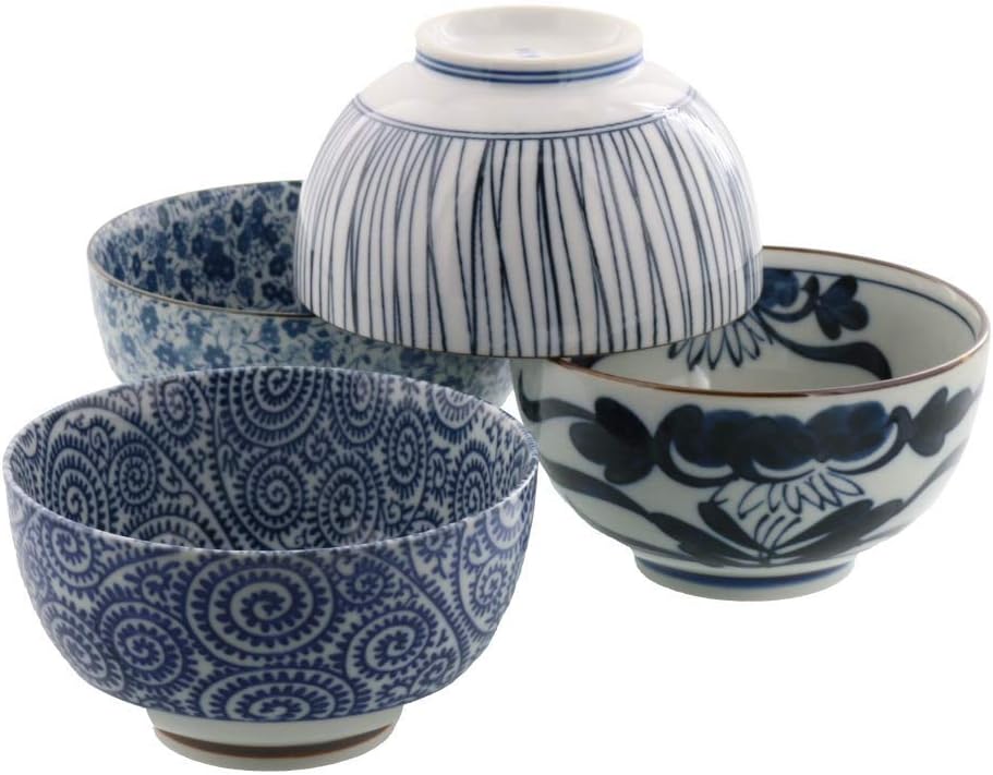 Zen Table Japan Multi-Purpose Japanese Donburi Bowl Made in Japan Set of 4 - Small