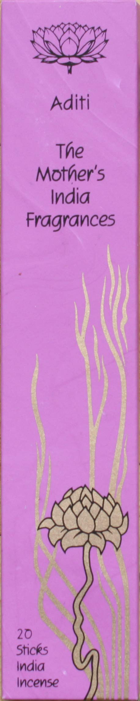 The Mother's India Fragrances Aditi Fair Trade Vegan Hand Rolled Incense 20 Incense Sticks