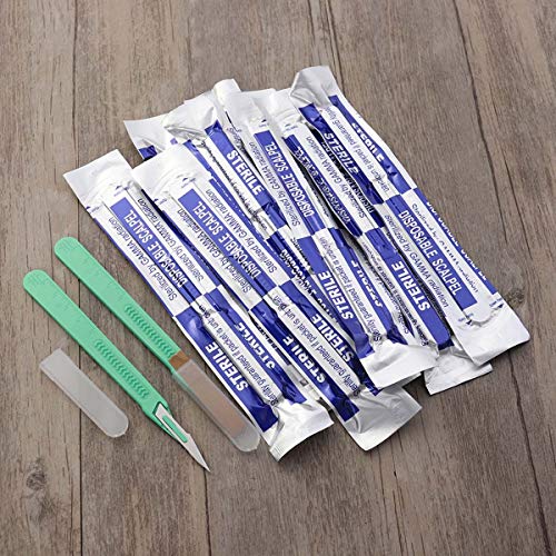 UKCOCO 10Pcs Disposable Plastic Surgical Scalpel Knife Multi-Function Scrapbooking Crafts Carving Knife Tools(SS-1)