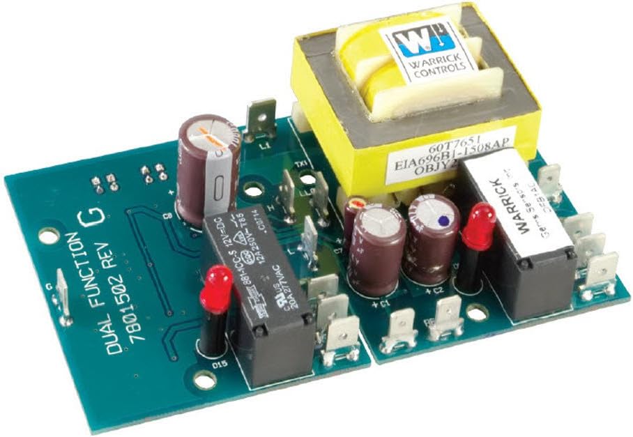 Warrick DFM1C0 Dual Function Open Circuit Board Control with Screw Mount Standoff, 26K ohms Inverse Sensitivity, 120 VAC Voltage
