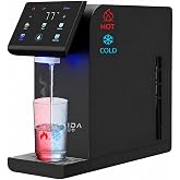 Avida H2O Countertop Water Dispenser, Hot &amp; Cold Water Dispenser, Black | Bottleless Water Dispenser with 4-Stage Filtration, UV Sterilization, WQA &amp; NSF/ANSI 42 Certified, Full Installation Kit